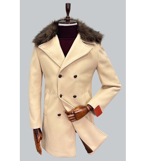 SUIT SARTORIA ÇIKMA YAKA BEJ YAKA KABAN 8090