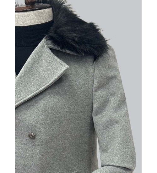 SUIT SARTORIA ÇIKMA YAKA GRİ KABAN 8090