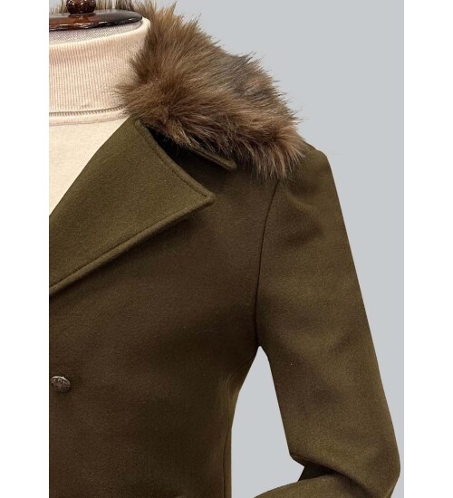 SUIT SARTORIA REMOVABLE COLLAR GREEN COAT 8090