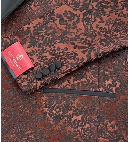 SUIT SARTORIA BROWN TUXEDO 5496