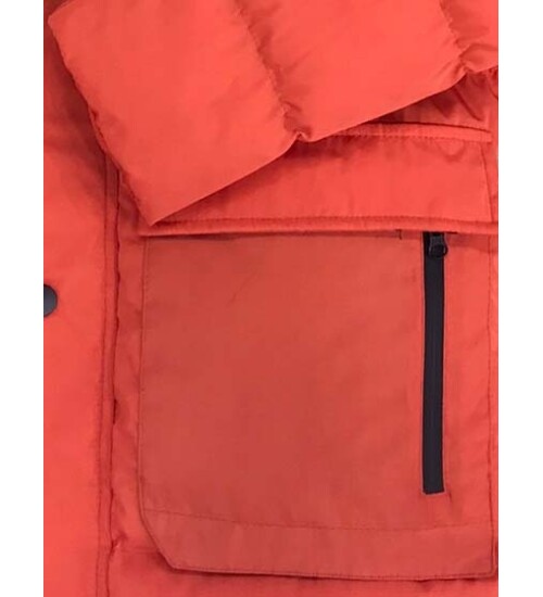 TURUNCU KAPİŞONLU MONT 8092