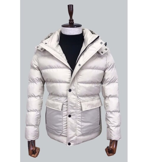 BEJ KAPİŞONLU MONT 8092