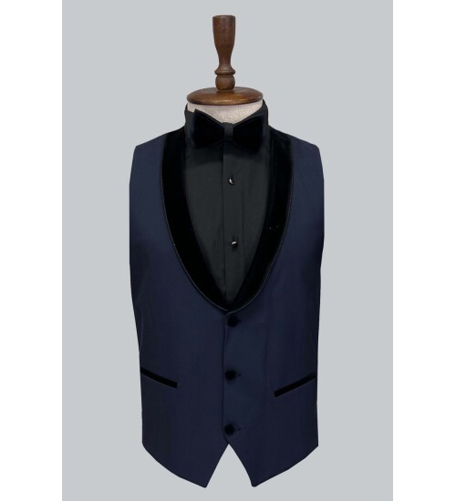 SUIT SARTORIA ÇIKMA YAKA LACİVERT DAMATLIK 5063