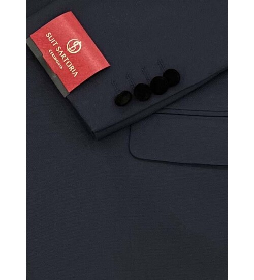 SUIT SARTORIA ÇIKMA YAKA LACİVERT DAMATLIK 5063