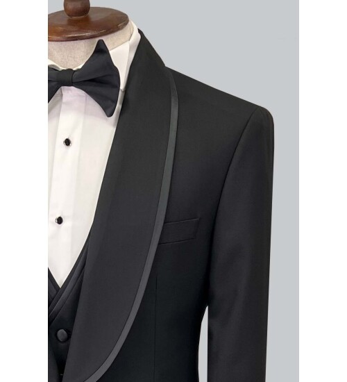 SUIT SARTORIA BLACK TUXEDO 5602