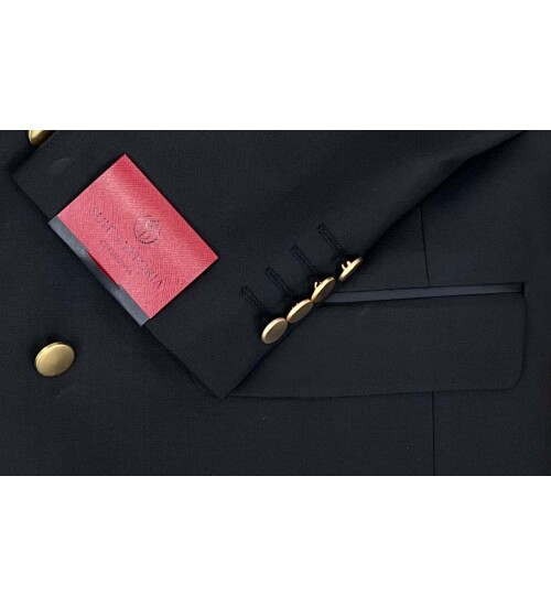 SUIT SARTORIA BLACK DOUBLE BREASTED TUXEDO 5600