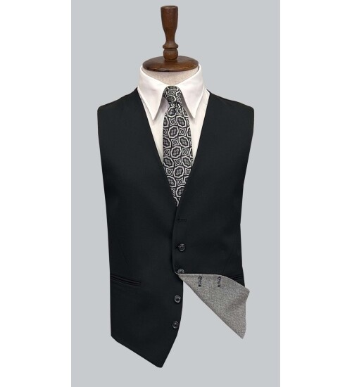 SUIT SARTORIA ÇİFT YÖNLÜ YELEKLİ KOYU GRİ TAKIM ELBİSE 2314