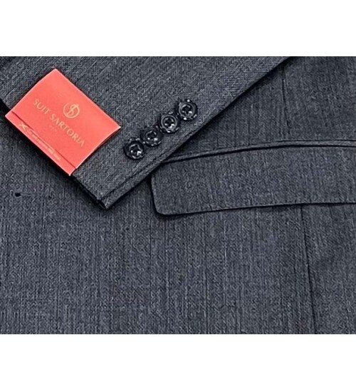 SUIT SARTORIA ÇİFT YÖNLÜ YELEKLİ KOYU GRİ TAKIM ELBİSE 2314