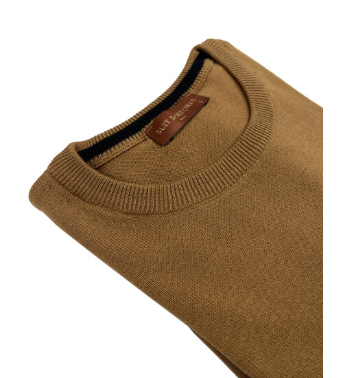 SUIT SARTORIA CAMEL BİSİKLET YAKA TRİKO 9012