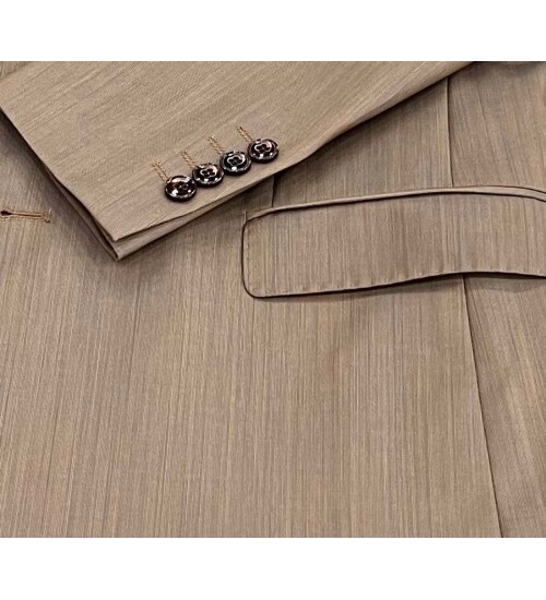 SUIT SARTORIA LIGHT BROWN WOOL SUIT 2317