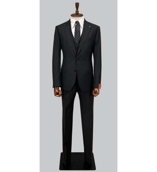 SUIT SARTORIA BLACK WOOL SUIT 2300