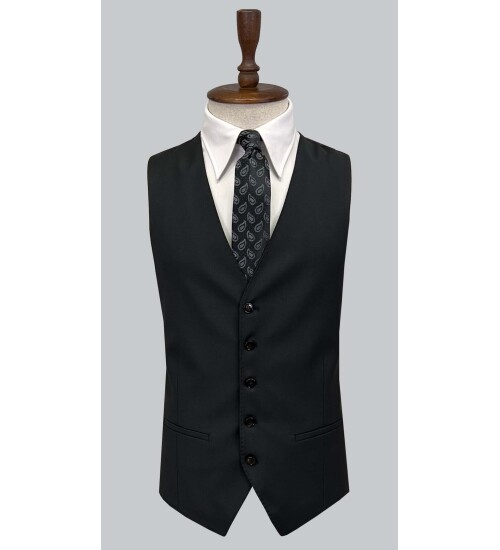 SUIT SARTORIA BLACK WOOL SUIT 2300