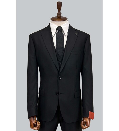 SUIT SARTORIA BLACK WOOL SUIT 2300