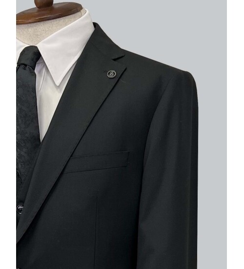 SUIT SARTORIA BLACK WOOL SUIT 2300