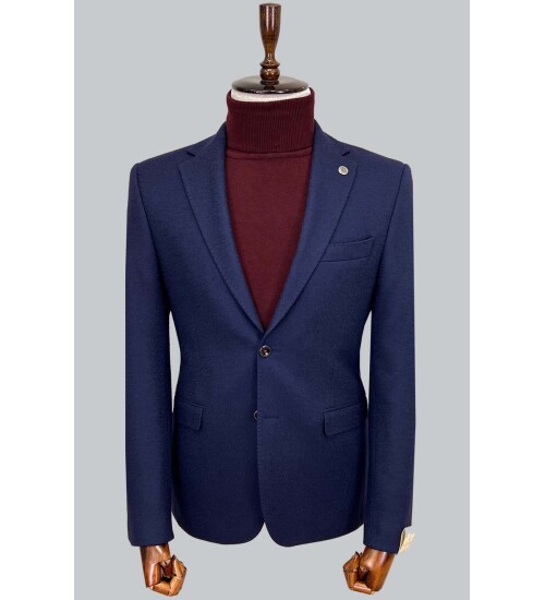 SUIT SARTORIA WOOL NAVY BLUE JACKET 4272
