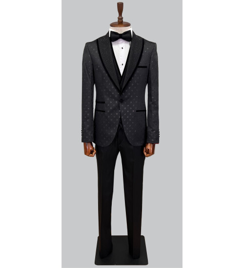 SUIT SARTORIA BLACK TUXEDO 5388