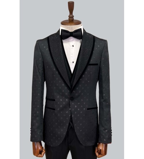 SUIT SARTORIA BLACK TUXEDO 5388