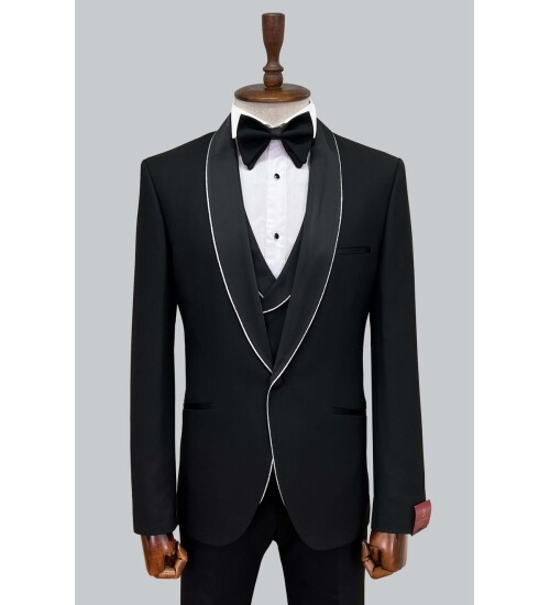 SUIT SARTORIA DAMATLIK SİYAH 5502