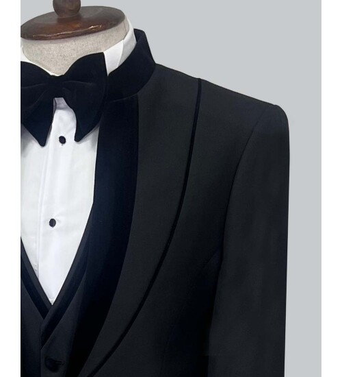 SUIT SARTORIA BLACK TUXEDO 5458