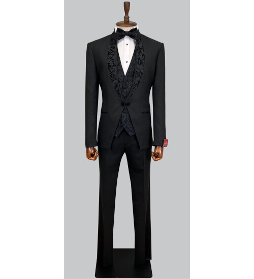 SUIT SARTORIA BLACK TUXEDO 5308