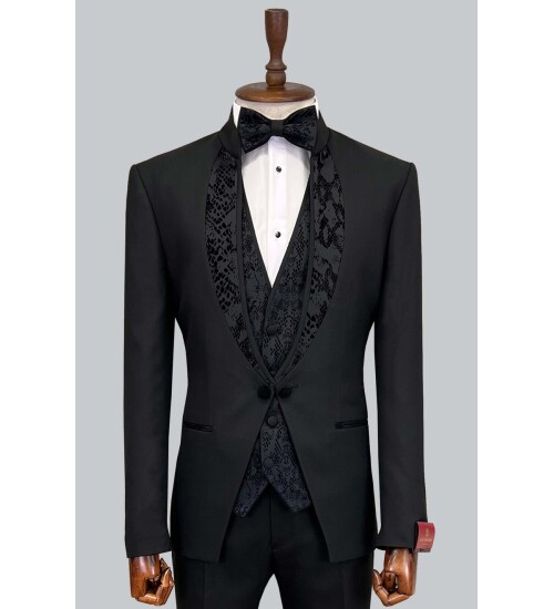 SUIT SARTORIA BLACK TUXEDO 5308