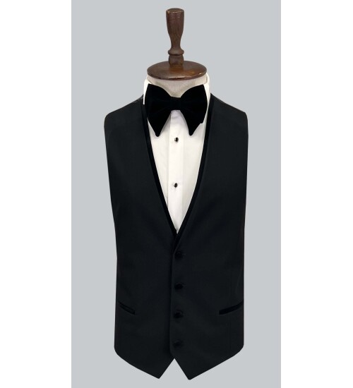 SUIT SARTORIA SİYAH HAKİM YAKA DAMATLIK 5452