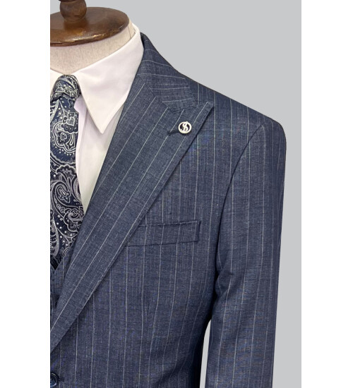 SUIT SARTORIA LACİVERT YELEKLİ TAKIM ELBİSE 2056