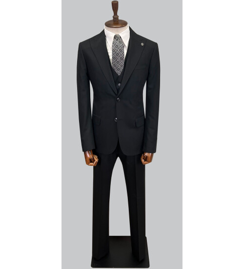 SUIT SARTORIA SİYAH YELEKLİ TAKIM ELBİSE 2056