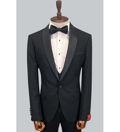 SUIT SARTORIA BLACK TUXEDO 5065