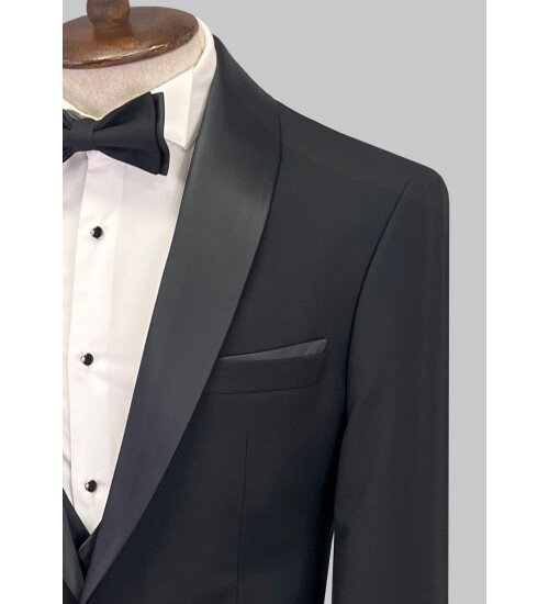 SUIT SARTORIA BLACK TUXEDO 5065