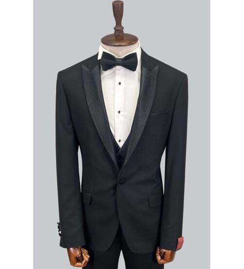 SUIT SARTORIA BLACK TUXEDO 5065