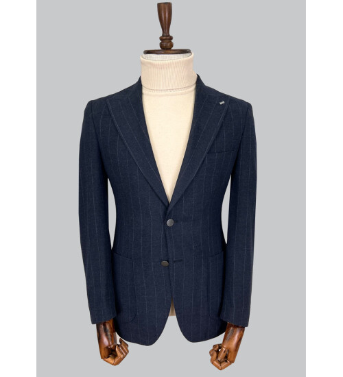 SUIT SARTORIA ÇİZGİLİ LACİVERT CEKET 4565
