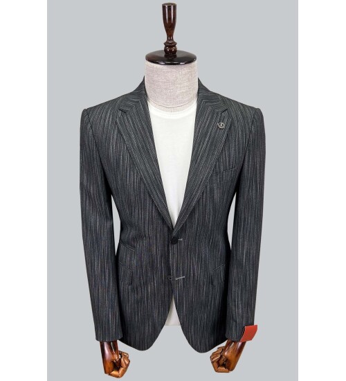 SUIT SARTORIA LINEN BLACK JACKET 4372