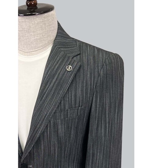 SUIT SARTORIA LINEN BLACK JACKET 4372