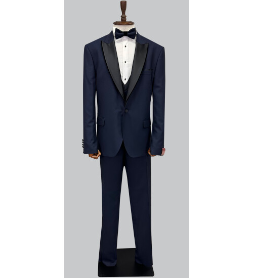 SUIT SARTORIA LACİVERT BÜYÜK BEDEN ÇIKMA YAKA DAMATLIK 5539