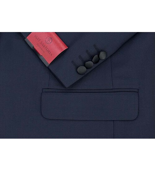 SUIT SARTORIA LACİVERT BÜYÜK BEDEN ÇIKMA YAKA DAMATLIK 5539