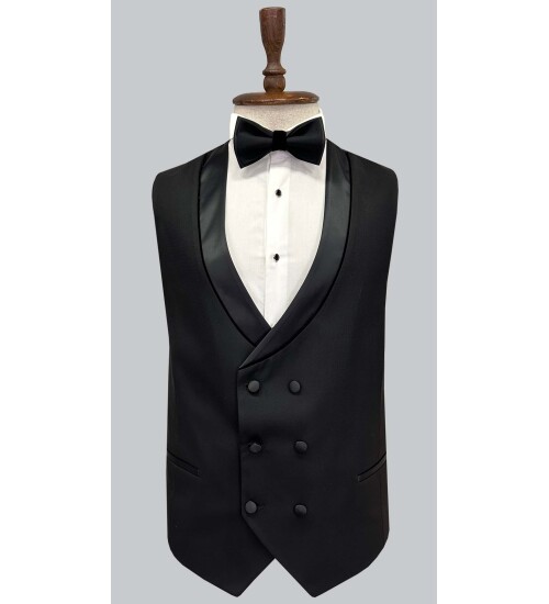 SUIT SARTORIA SİYAH BÜYÜK BEDEN ÇIKMA YAKA DAMATLIK 5539
