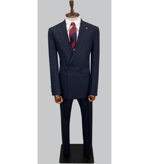 SUIT SARTORIA NAVY BLUE DOUBLE BREASTED SUIT 2773