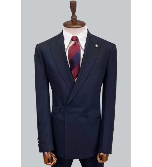 SUIT SARTORIA NAVY BLUE DOUBLE BREASTED SUIT 2773