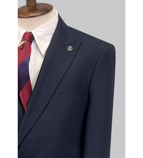 SUIT SARTORIA NAVY BLUE DOUBLE BREASTED SUIT 2773
