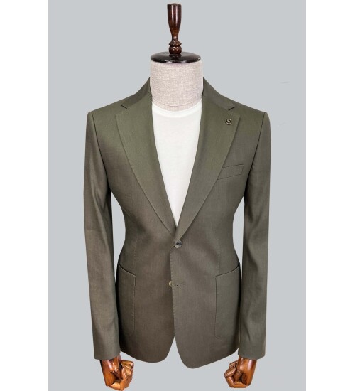 SUIT SARTORIA KHAKI LINEN JACKET 4353