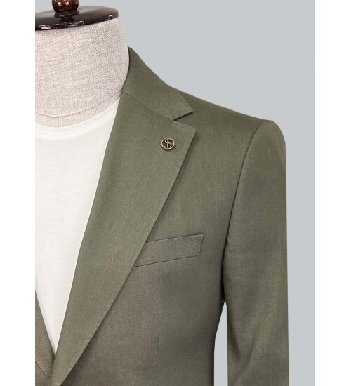 SUIT SARTORIA KHAKI LINEN JACKET 4353