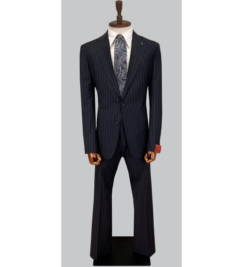 SUIT SARTORIA NAVY BLUE WOOL SUIT 2454