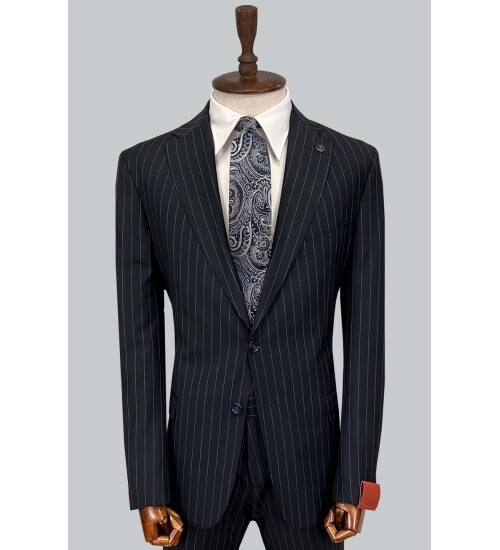 SUIT SARTORIA NAVY BLUE WOOL SUIT 2454