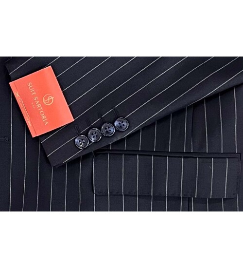 SUIT SARTORIA NAVY BLUE WOOL SUIT 2454