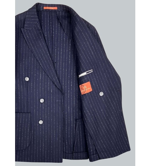 SUIT SARTORIA MAVİ KRUVAZE SİVRİ YAKA TEK CEKET 4321
