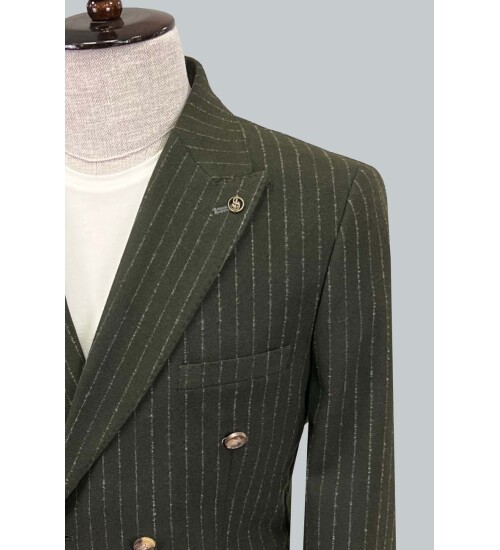 SUIT SARTORIA YEŞİL KRUVAZE SİVRİ YAKA TEK CEKET 4321