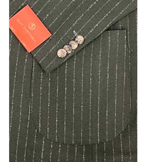 SUIT SARTORIA YEŞİL KRUVAZE SİVRİ YAKA TEK CEKET 4321