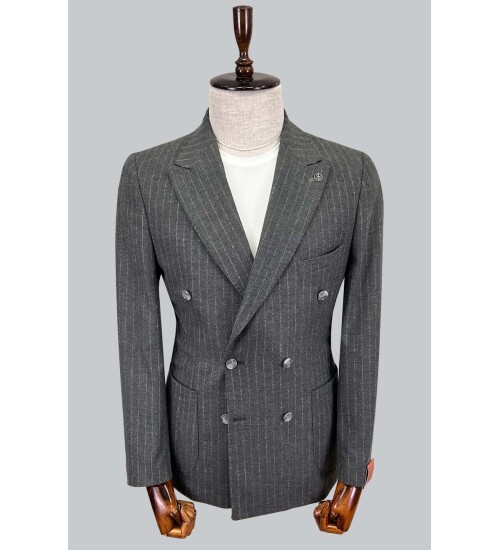 SUIT SARTORIA GREY DOUBLE BREASTED JACKET 4321