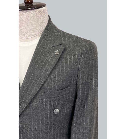 SUIT SARTORIA GREY DOUBLE BREASTED JACKET 4321